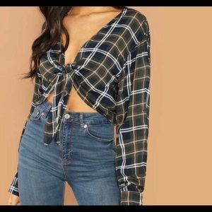 Plaid crop top